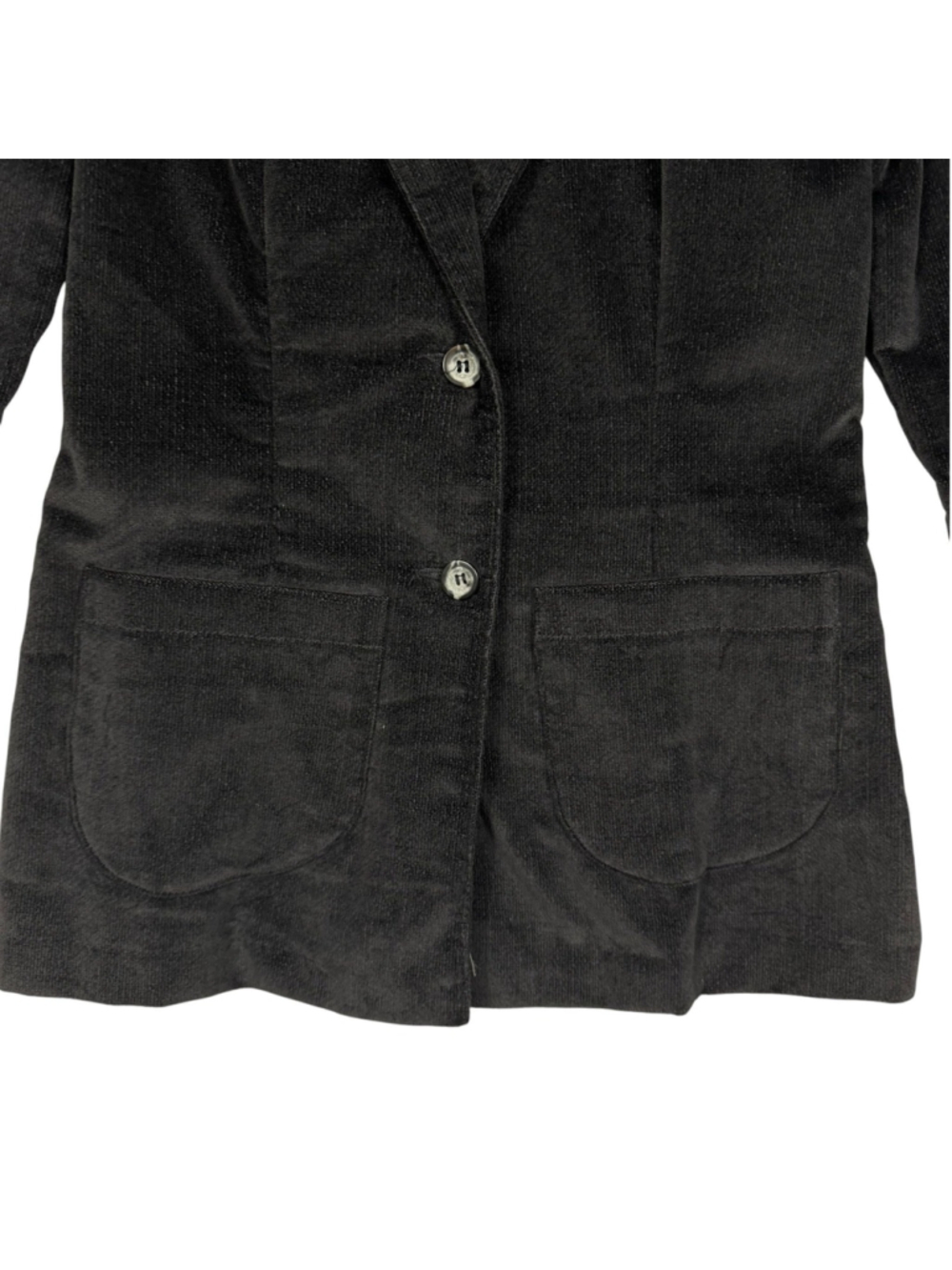 Wrangler Blazer Jacket Black Corduroy Single Breasted Business Retro Womens 11 - Picture 4 of 10